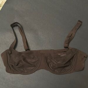 SKIMS Unlined Brown Underwire Bra